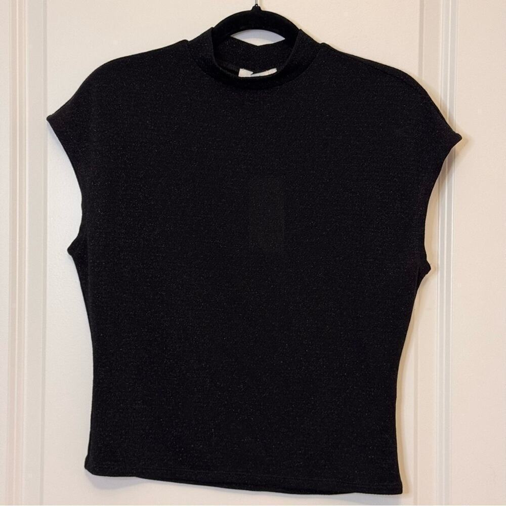 Sadie & Sage Black shimmery Blouse - Picture 1 of 4